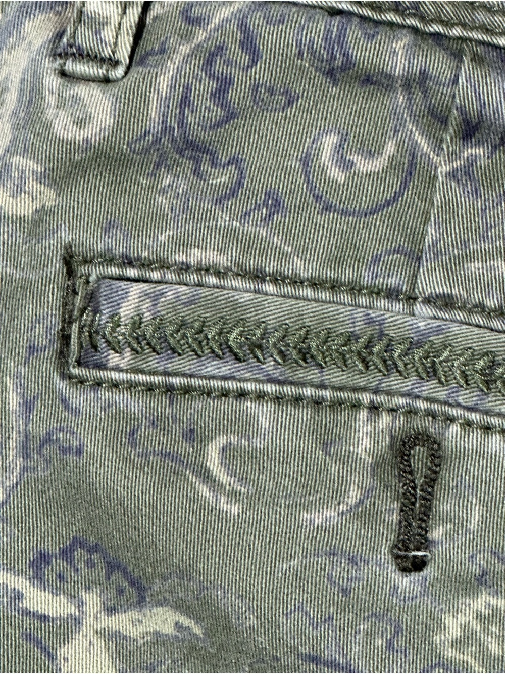 ANTHROPOLOGIE PILCRO & THE LETTERPRESS Olive Green Paisley HYPHEN Chino Pants 26 - Picture 14 of 15
